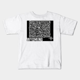 Wyoming Map Kids T-Shirt